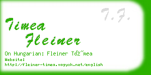 timea fleiner business card